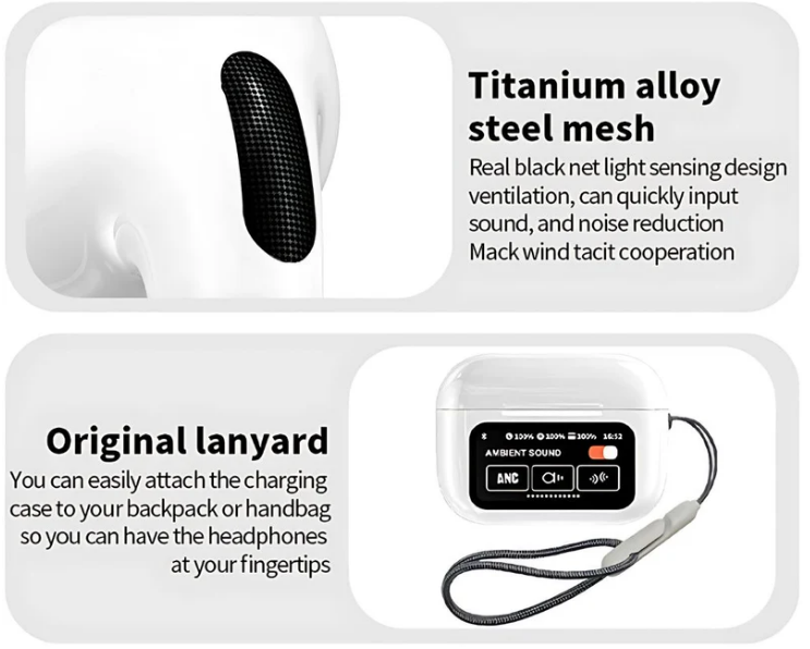Airpods A9 PRO Con Pantalla