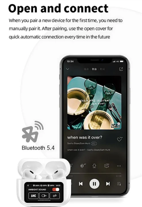 Airpods A9 PRO Con Pantalla