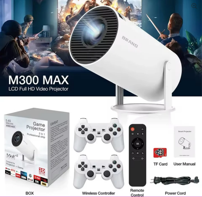 Proyector + 2 MANDOS con 10.000 videojuegos