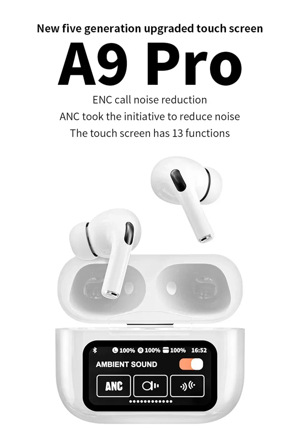 Airpods A9 PRO Con Pantalla