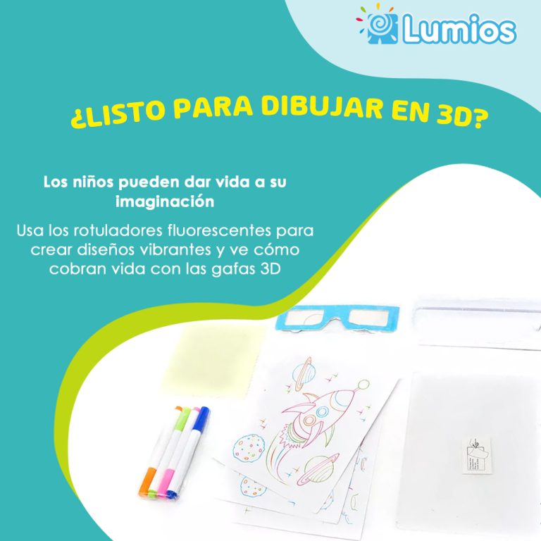 PIZARRA 3D CON GAFAS INCLUIDAS LUMIOS ELYON®