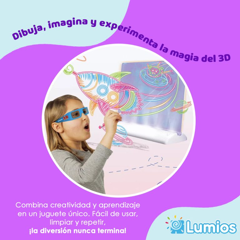 PIZARRA 3D CON GAFAS INCLUIDAS LUMIOS ELYON®