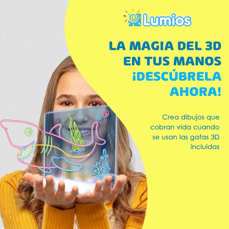 PIZARRA 3D CON GAFAS INCLUIDAS LUMIOS ELYON®