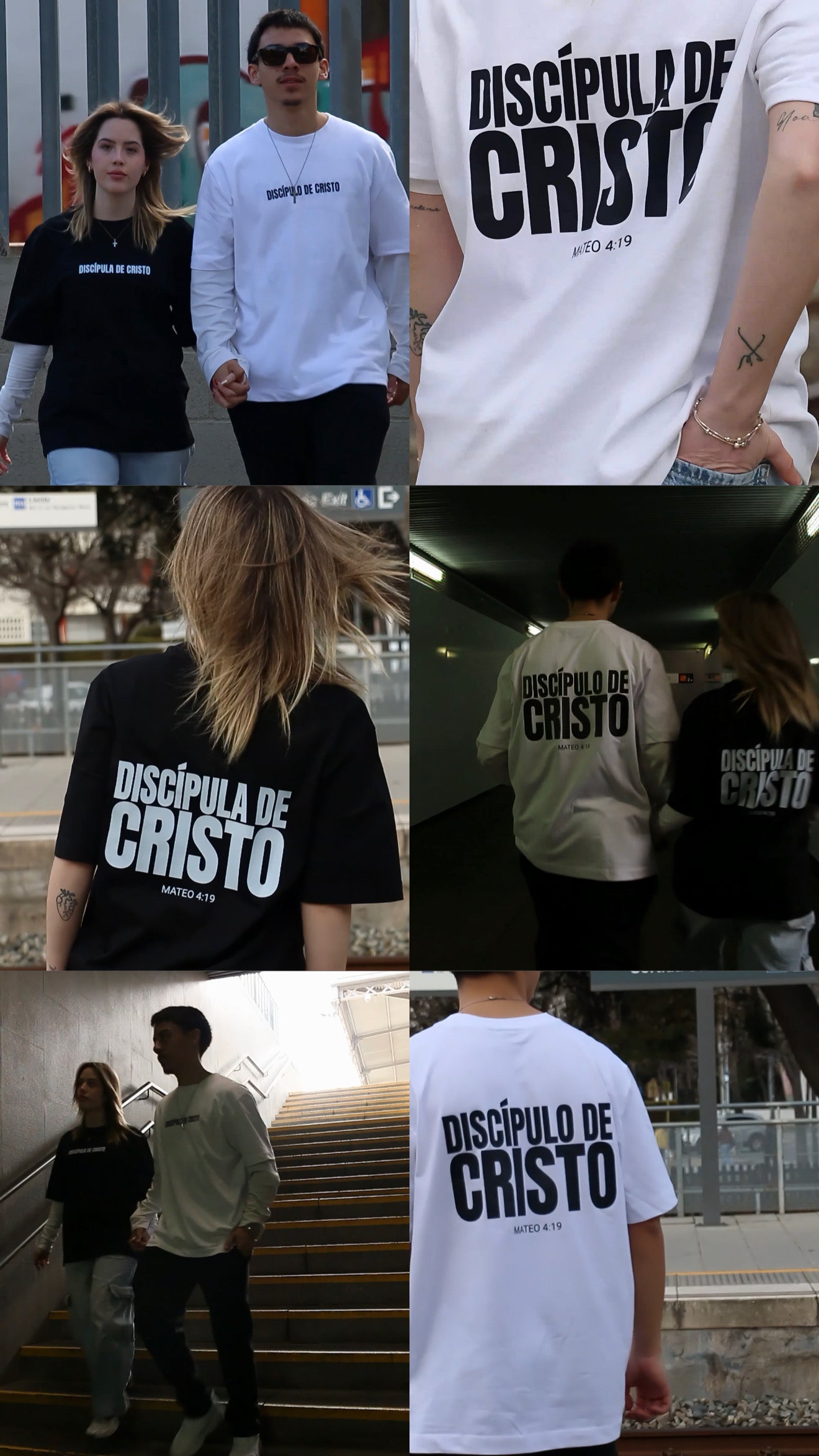 CAMISETA OVERSIZE HOMBRE - MATEO 4:19