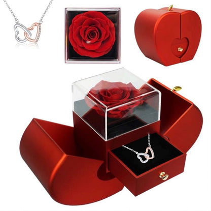 ROSA PRESERVADA + REGALO COLLAR PLATA
